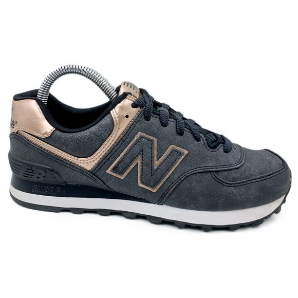 new balance 574 rose gold black